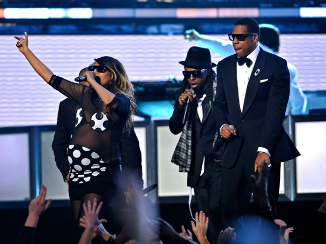 T.I., Jay-Z, M.I.A Lil Wayne & Kanye smash it out the park (The Grammys, 2009): One of the biggest hip-hop lineups of recent times, but throw in the fact that M.I.A performed just three days before she gave birth and you have hip hop history.